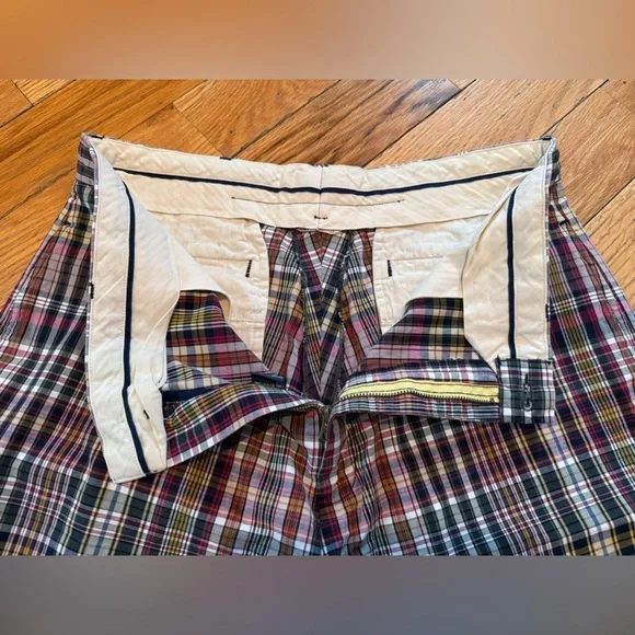 POLO RALPH LAUREN Madras Multicolor Plaid Shorts Men's Size 36 100% Cotton Golf - Picture 4 of 14
